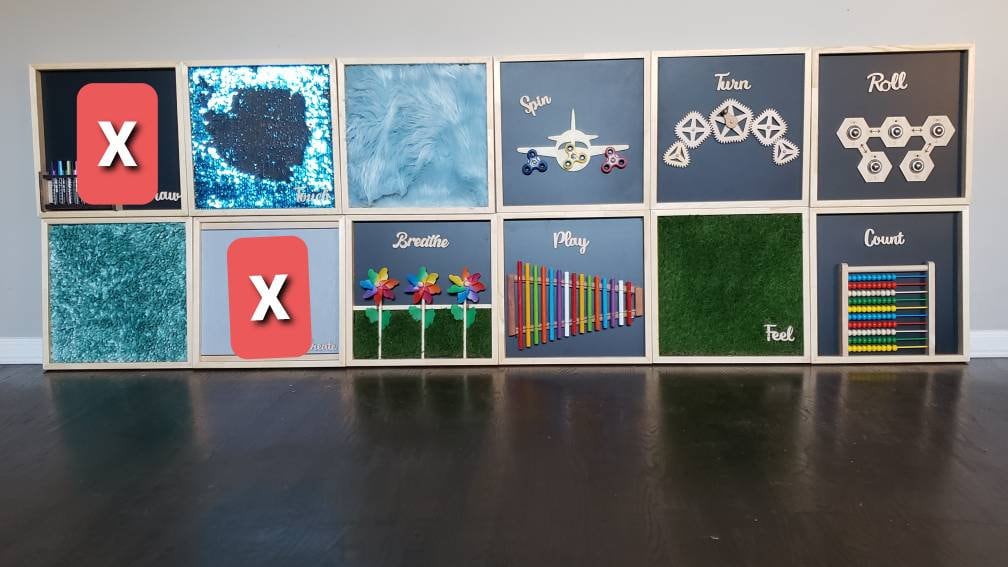 Sensory Wall 30 Sensory Board Set (Custom). Sensory Wall Panels, Sensory Activity Wall, Busy Board, Autism Sensory Toy