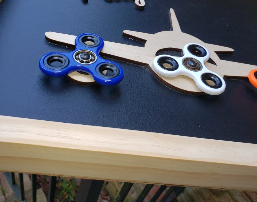 "SPIN" Fidget Spinner Sensory Board
