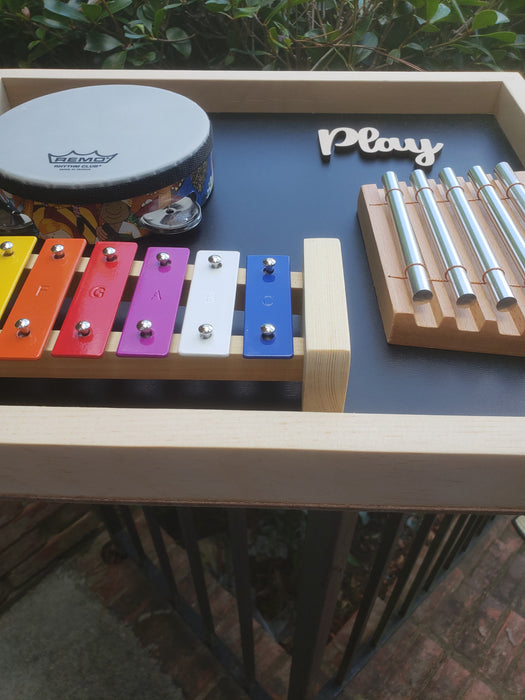 Percussion Musical Sensory Board - Tamborine, Chime, Xylophone