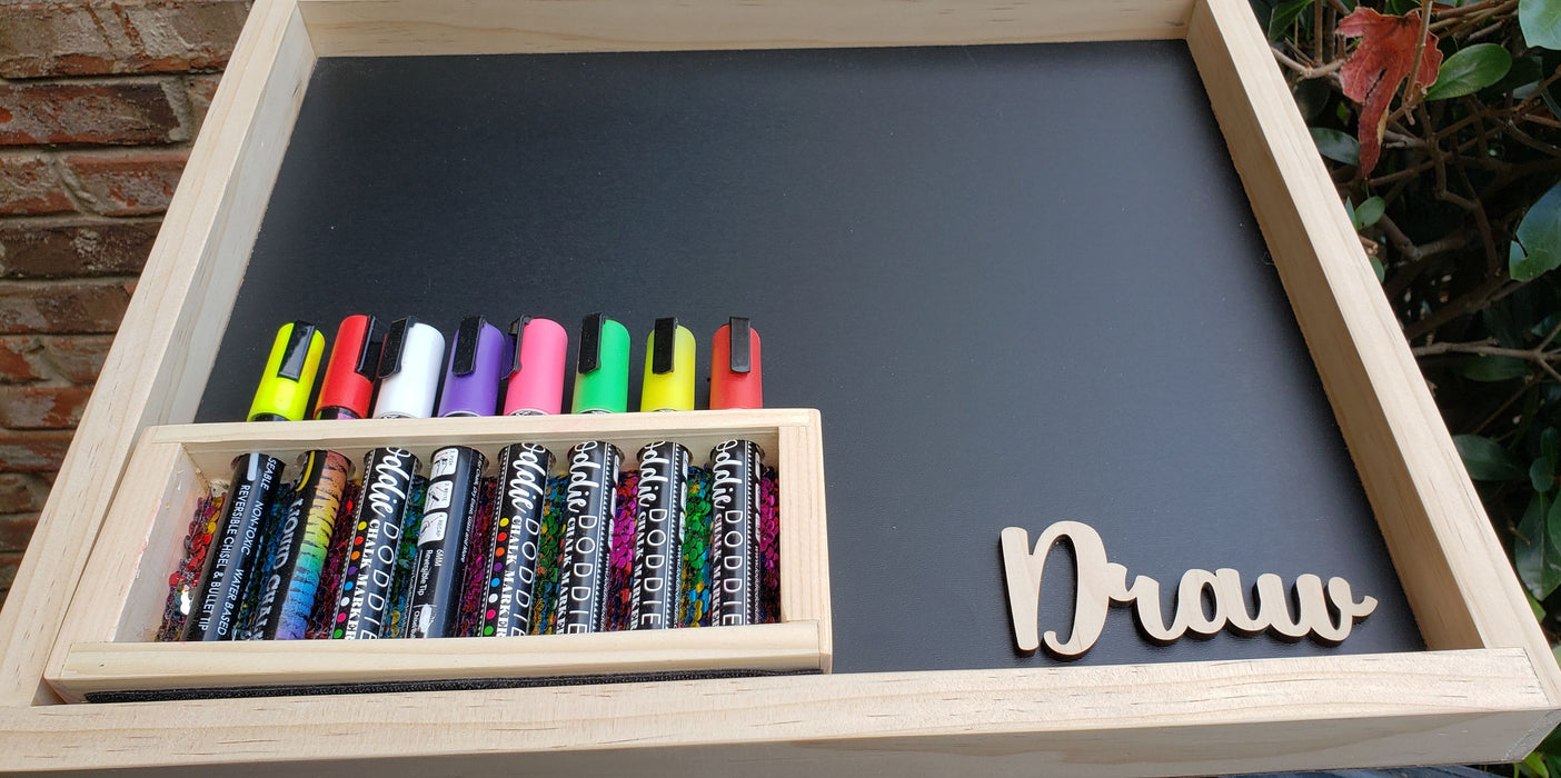 Custom Wooden Chalkboard with Dustless Chalk