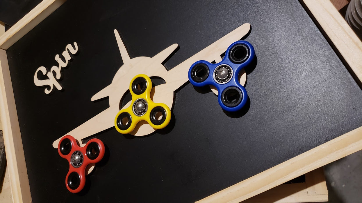 "SPIN" Fidget Spinner Sensory Board