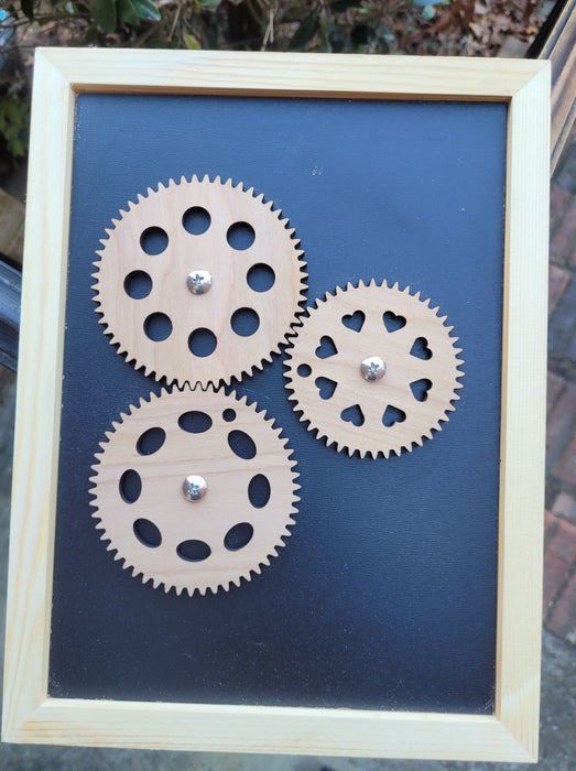 Sensory Crafters Mini Sensory Boards - Autism ADHD Memory Care Adult Children Wooden Gears