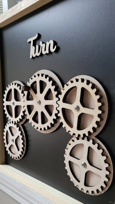 Gears & Crank Sensory|Activity Board - Functional Gears