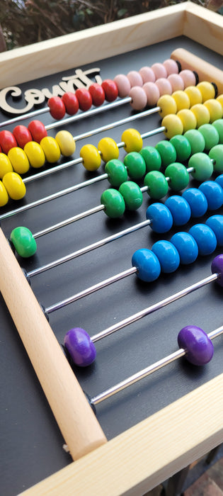 Count - Colorful Abacus Sensory Board
