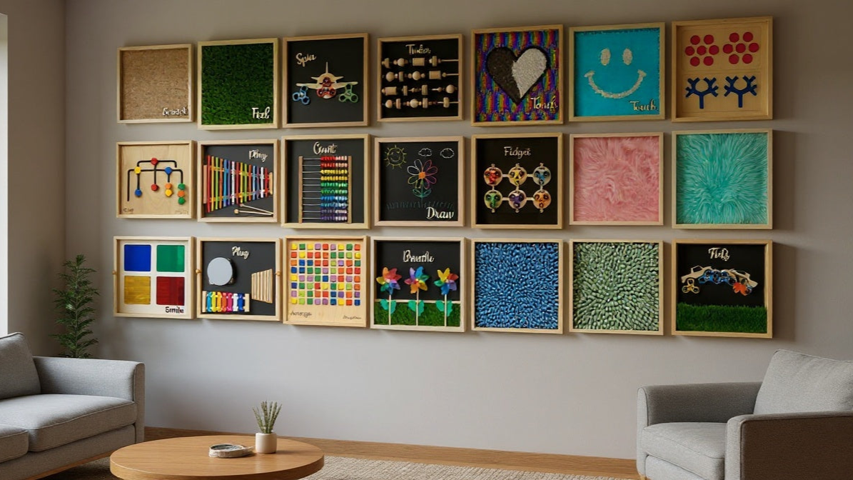 24-Panel Modular Sensory Wall