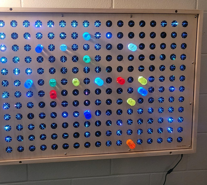 HUGE 4FT Bright Lite LED Pegboard | Giant Colored Pegs Wall-Mountable Sensory Board with Brite Light Approx 46" x 30" (Custom Built)