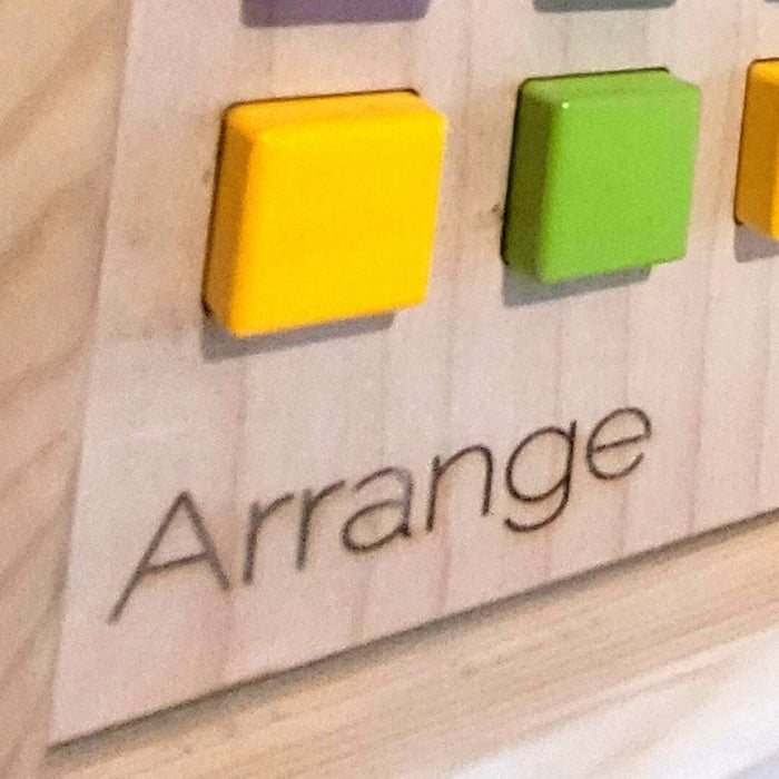 Arrange - Colorful Wooden Block Sensory Board