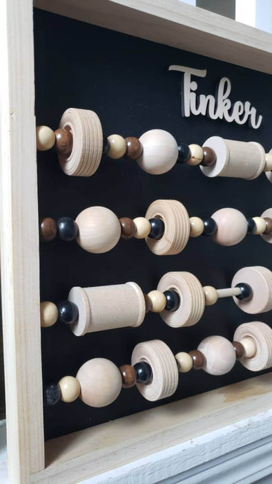 Tinker - Sensory Board for Kids or Adults | Sensory Panel DIY Sensory Wall Wooden Beads