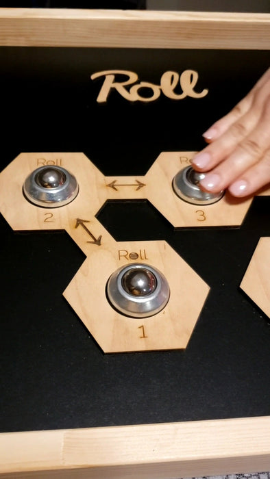 Metal Fidget Board "Roll" – Smooth Rolling Ball Sensory Tool for Autism, ADHD & Therapy Walls