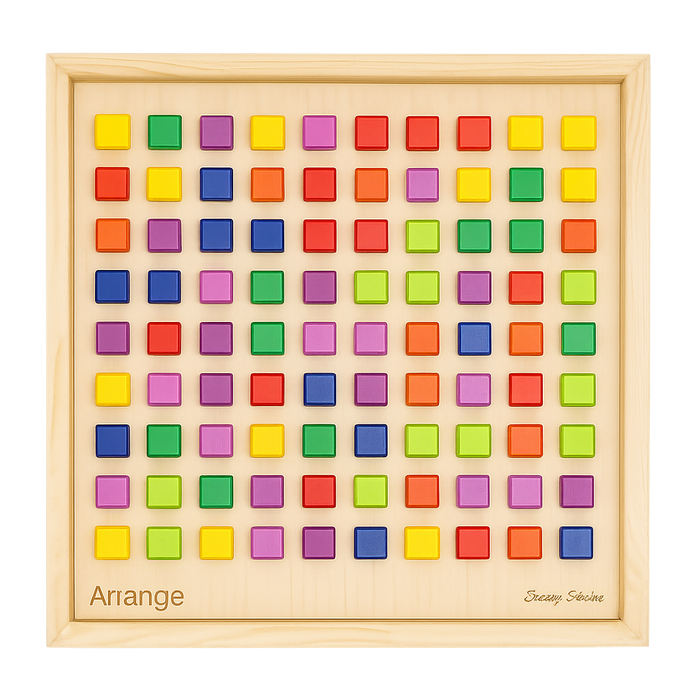 Arrange - Colorful Wooden Block Sensory Board