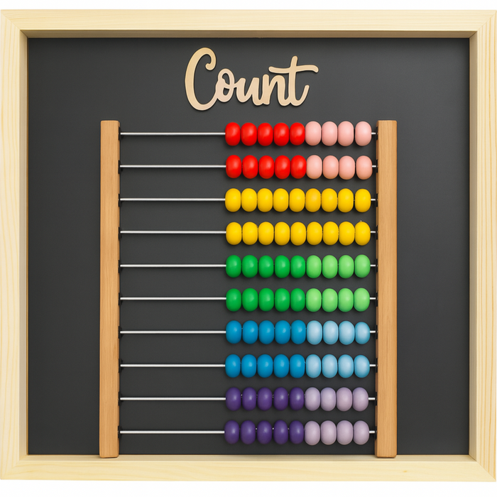 Count - Colorful Abacus Sensory Board