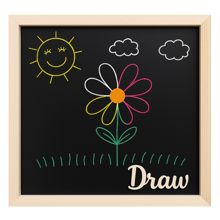Custom Wooden Chalkboard with Dustless Chalk
