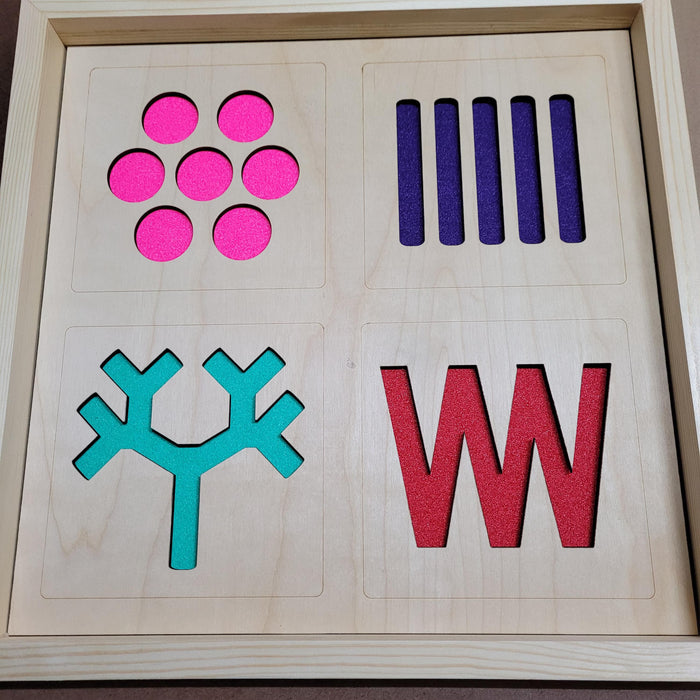 Sandpaper Finger Trace Board