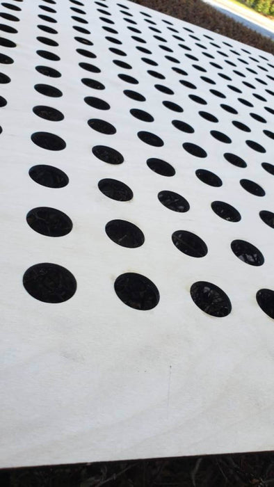 LED Light Peg Board Insert - Flat board with peg holes only | DIY giant bright light face board with 1.1" holes (28mm)