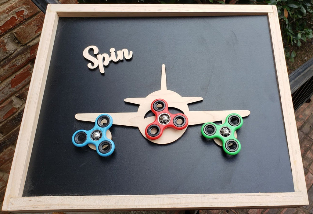 "SPIN" Fidget Spinner Sensory Board