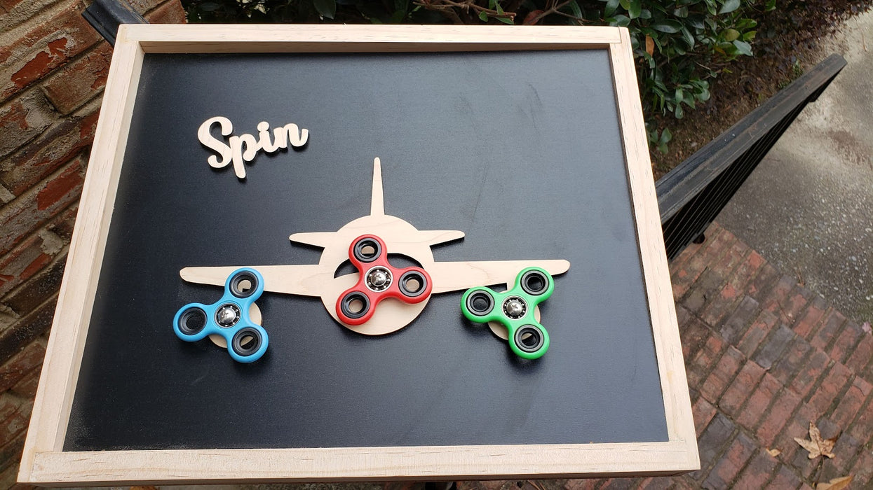 "SPIN" Fidget Spinner Sensory Board