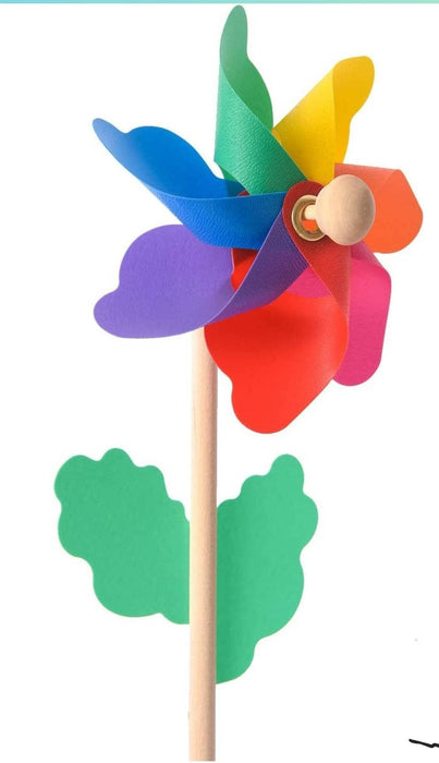 EXTRA LARGE Sensory Board | Wall/Activity Board "BREATHE" - Pinwheel flowers in grass.