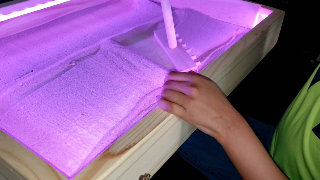Illuminated LED Sand Tray for Sensory Play and Therapy - Color-Changing Lights