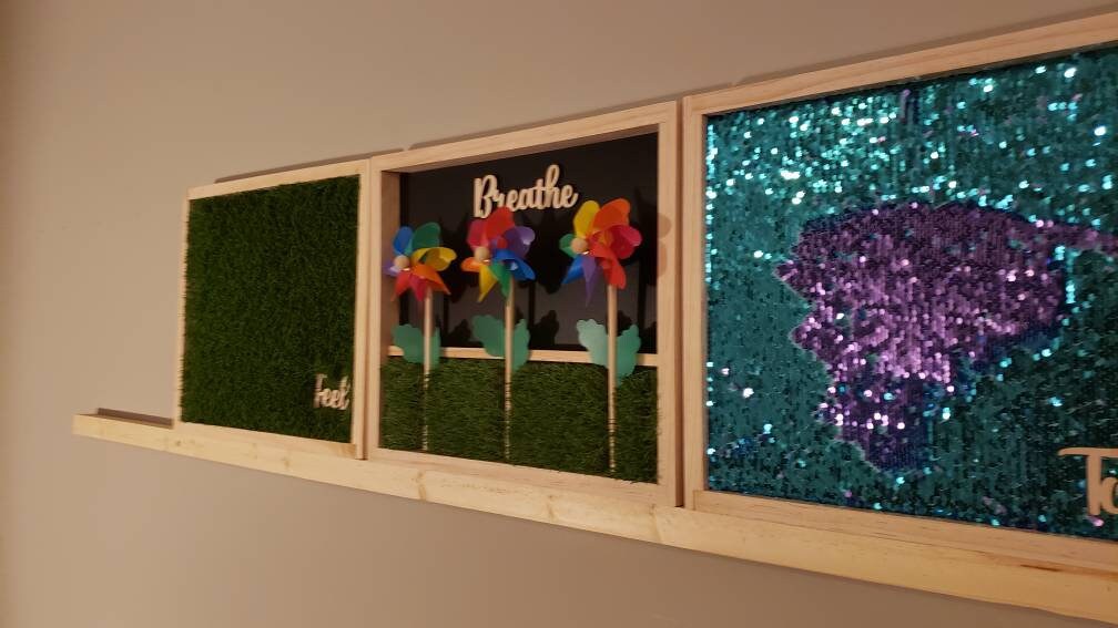 Four Sensory Board, Easy DIY Sensory Wall