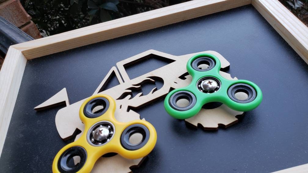 Monster Truck Mini Sensory Board - Fidget Toy | Kids Monster Truck Design (small - 12'' * 9")